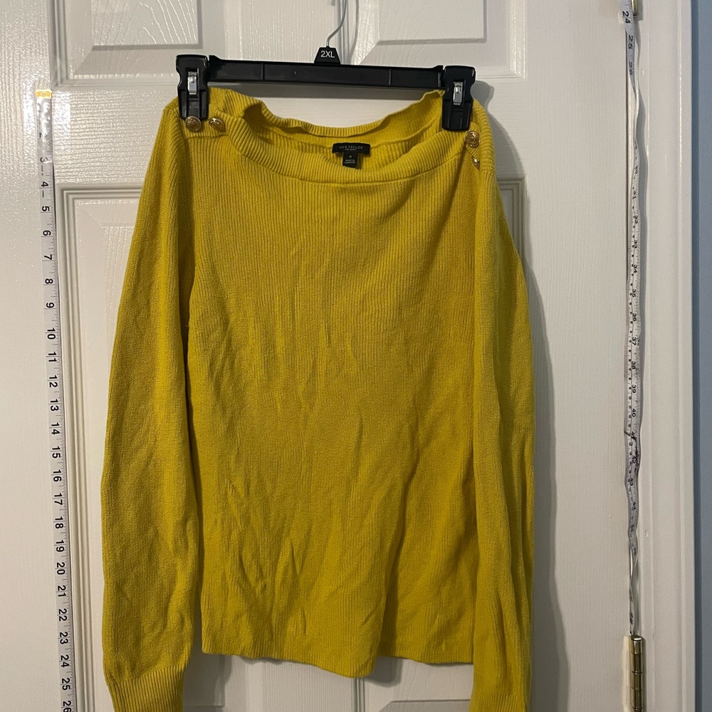 Ann Taylor Mustard Knit Sweater